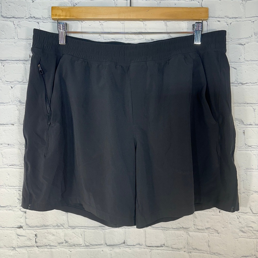 Lululemon Pace Breaker Lined Shorts 7 Black Mens XXL Running Training Athletic